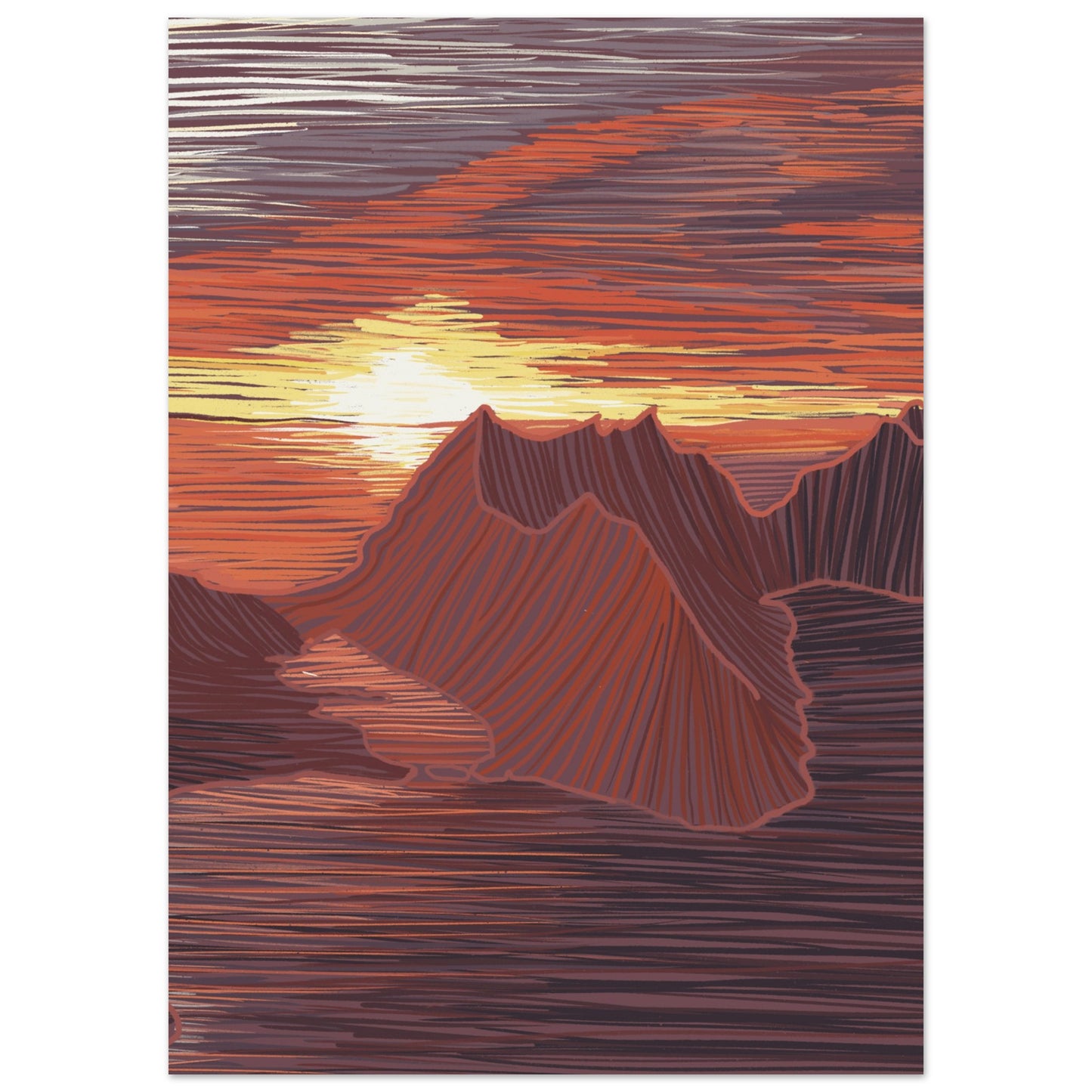 Linescape  #20 - Lofoten sunset