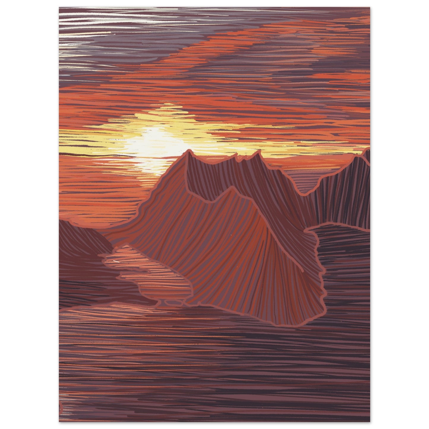 Linescape  #20 - Lofoten sunset