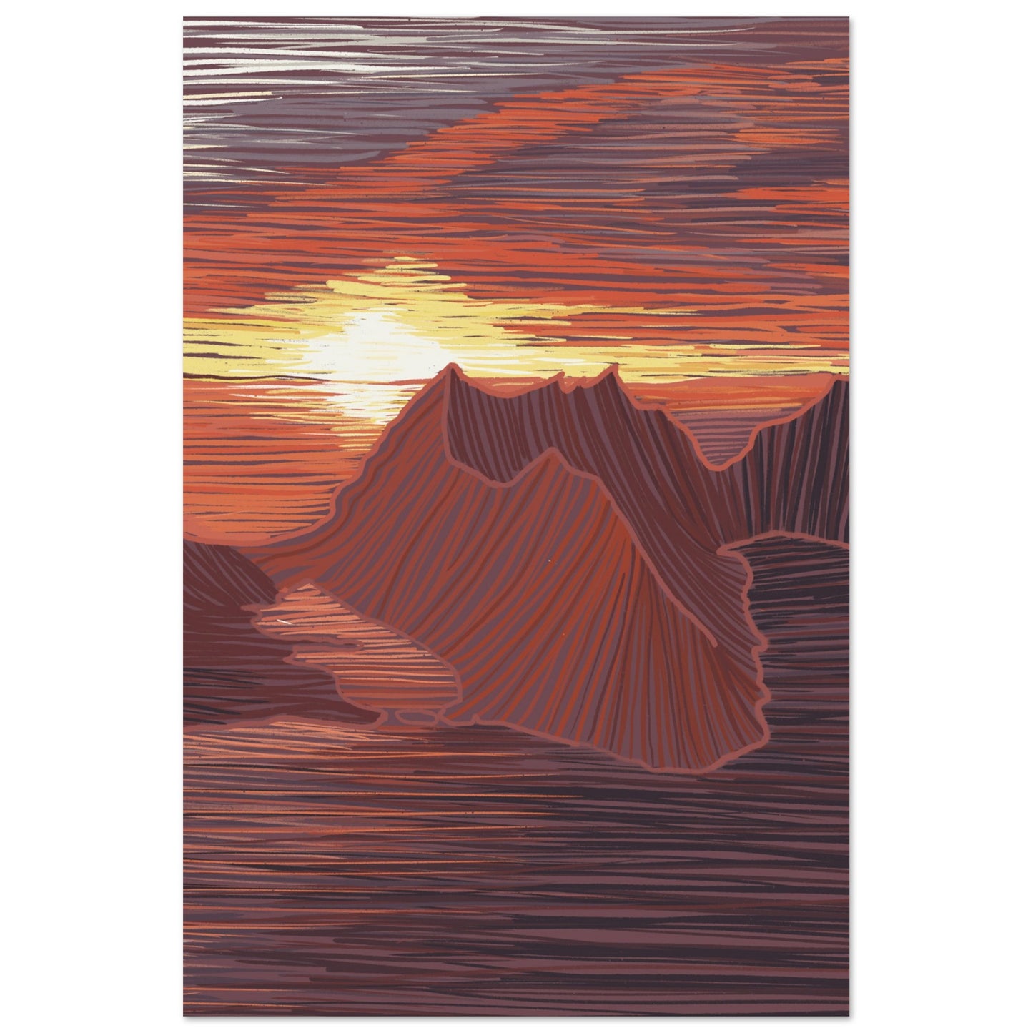 Linescape  #20 - Lofoten sunset