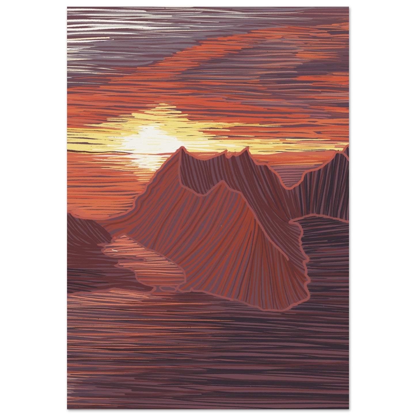 Linescape  #20 - Lofoten sunset