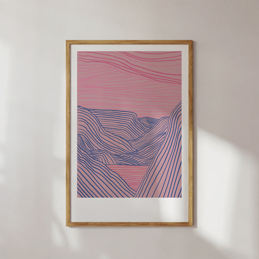 Linescape #2 Pink sunset